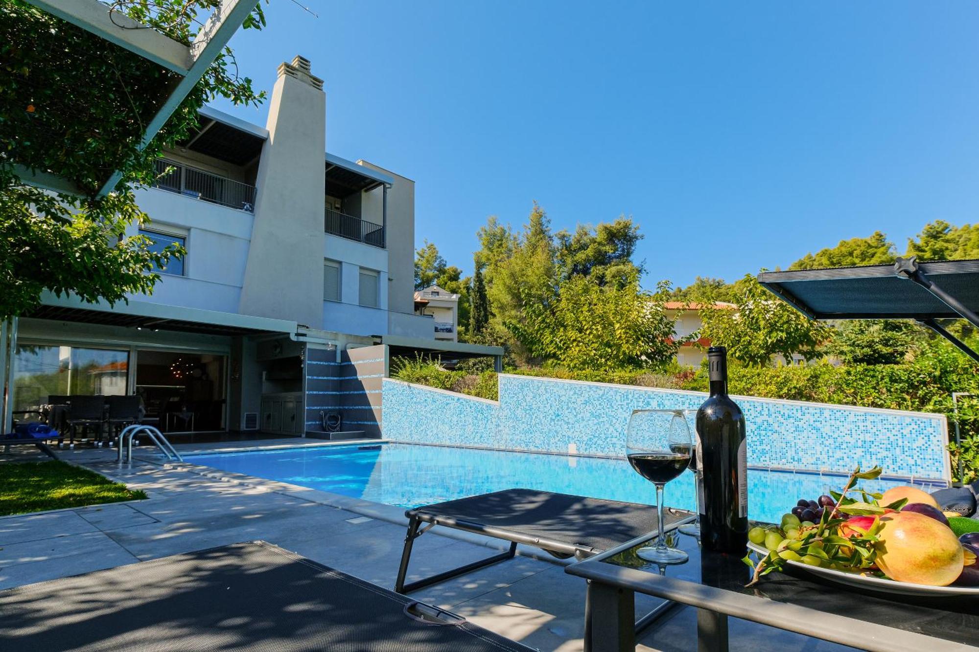 Deluxe Chrousso Pool Villa Paliouri Exterior photo
